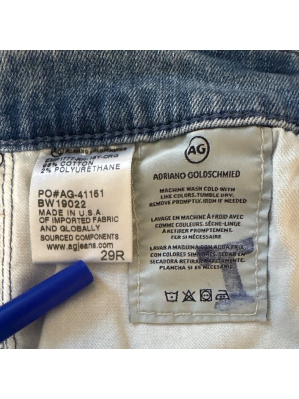 AG Adriano Goldschmied Farran Skinny Ankle Jeans Women’s Size 29R Light Wash - Picture 4 of 11